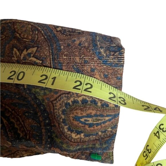 Jones New York Signature Blazer Jacket Womens 6 Brown Paisley Corduroy Button Up - Picture 10 of 12